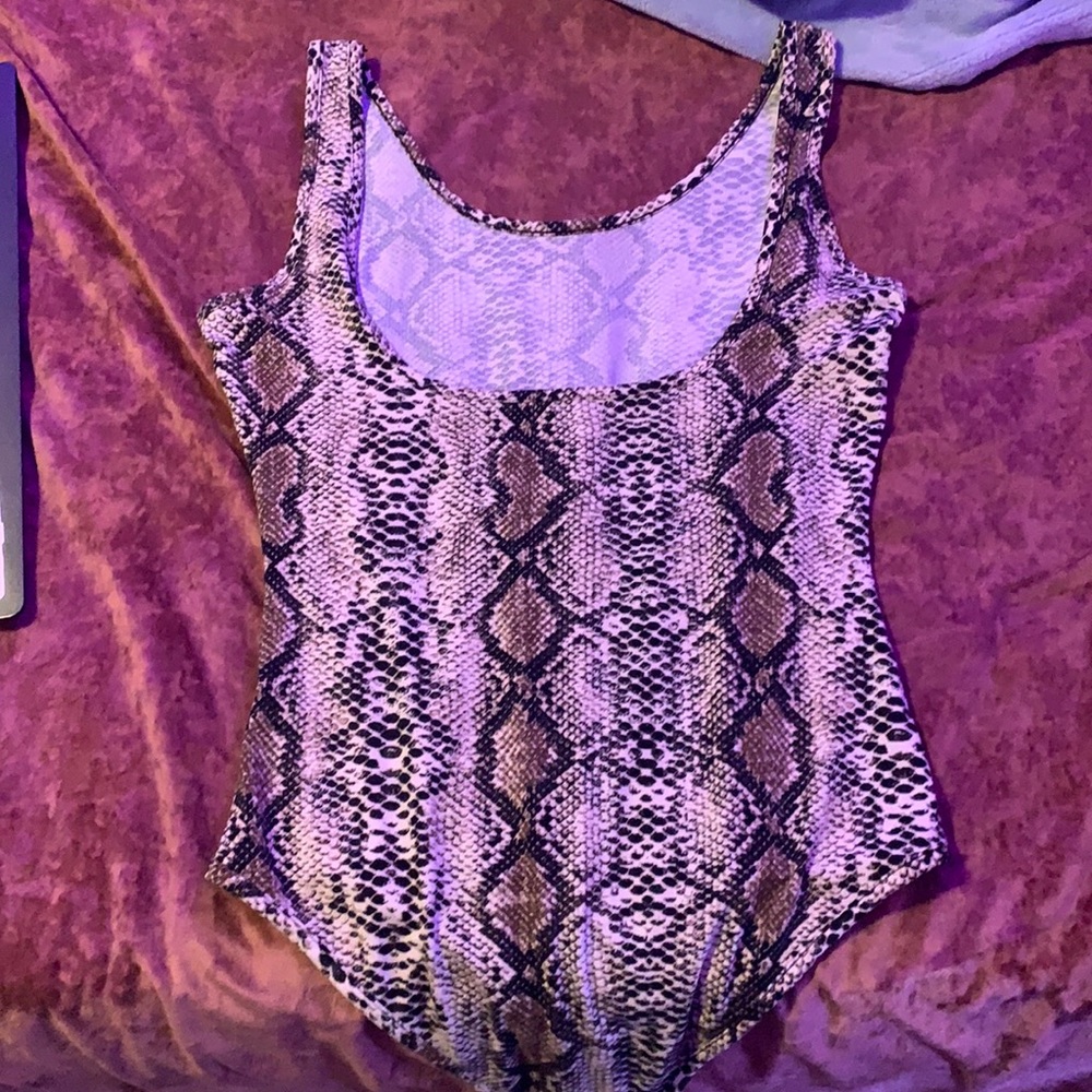 Small Snake Print Amazon Bodysuit